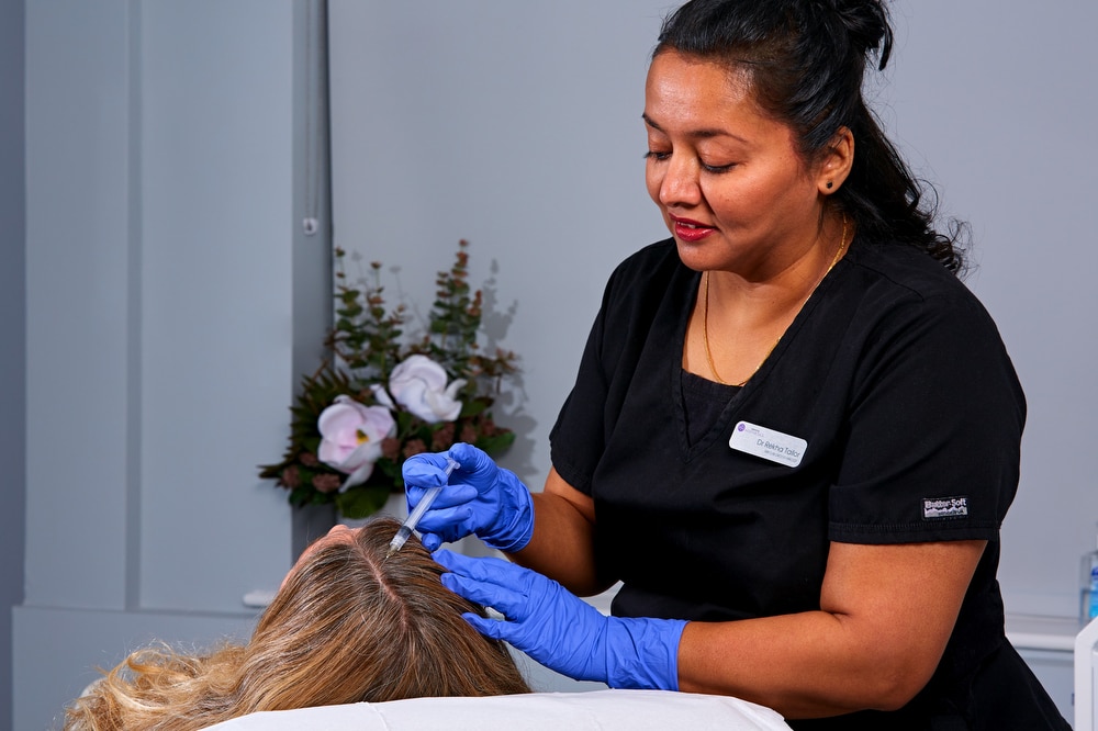 PRP treatment promotes hair regrowth for alopecia, baldness, or thinning hair